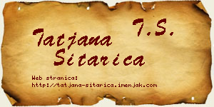 Tatjana Sitarica vizit kartica